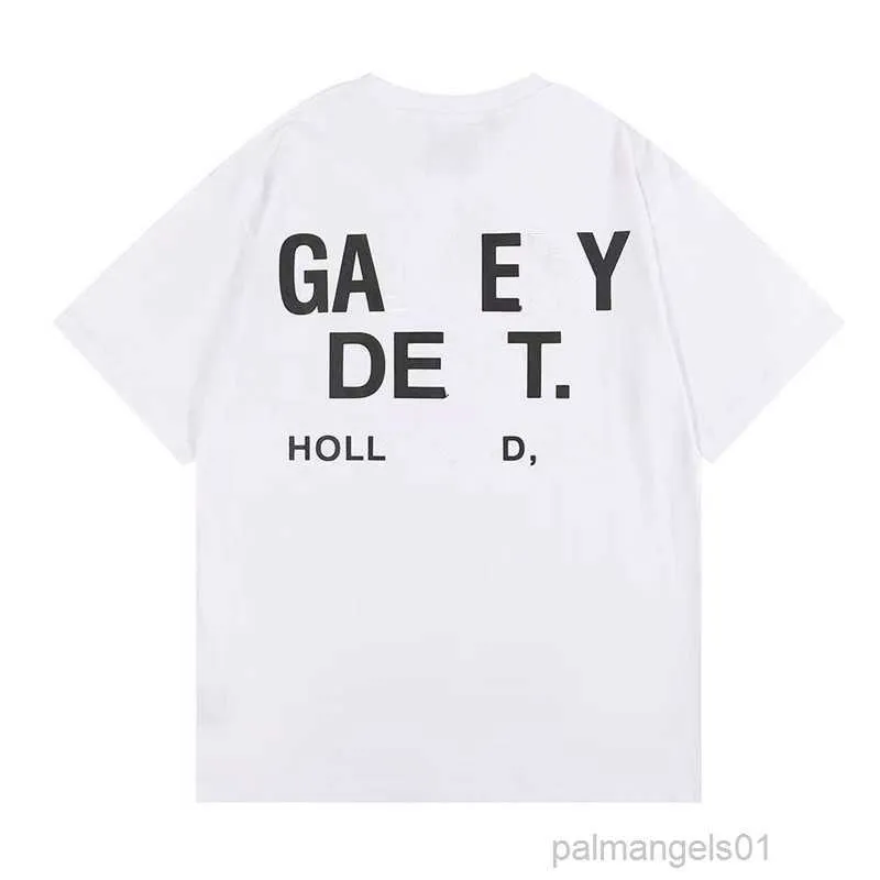 Мужские футболки Дизайнерские рубашки 2022 Галереи Mens Fashion Out Бренд Los Angeles Perting Print Hip Hop Fort Fort