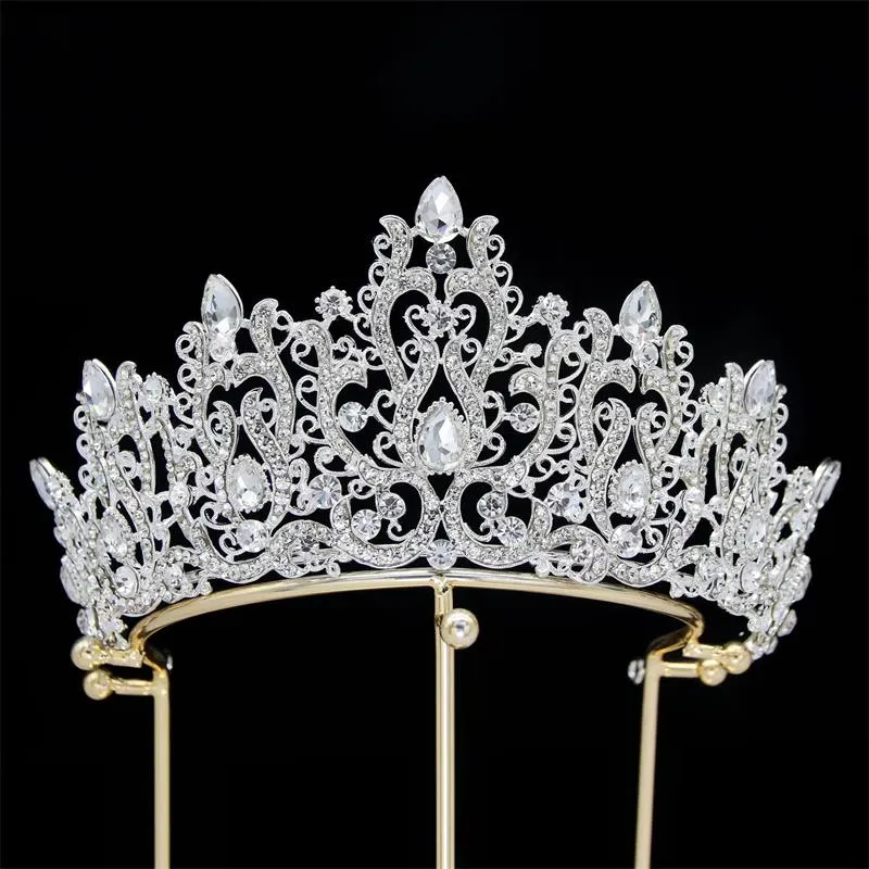 Elegante temperamento de liga multicolor Crystal Crystal counchdred Crown Hair Acessórios Ha0734