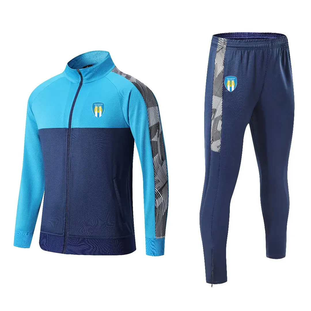 Colchester United Men's TrackSuits Winter Outdoor Sport Sports Wszerzowe ubranie swobodne bluza Pełna suwak sportowy o długim rękawie