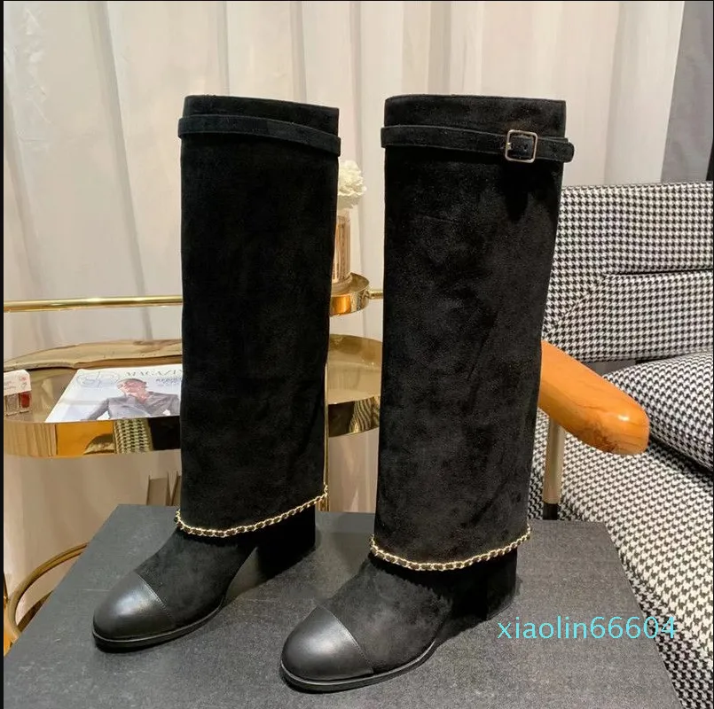 Stivali da donna Scarpe con lacci Pelle lucida Moda Confortevole Designer di lusso Nero Tela nera Mantieni caldo Inverno Panno elastico Martin Stivaletti 35-40