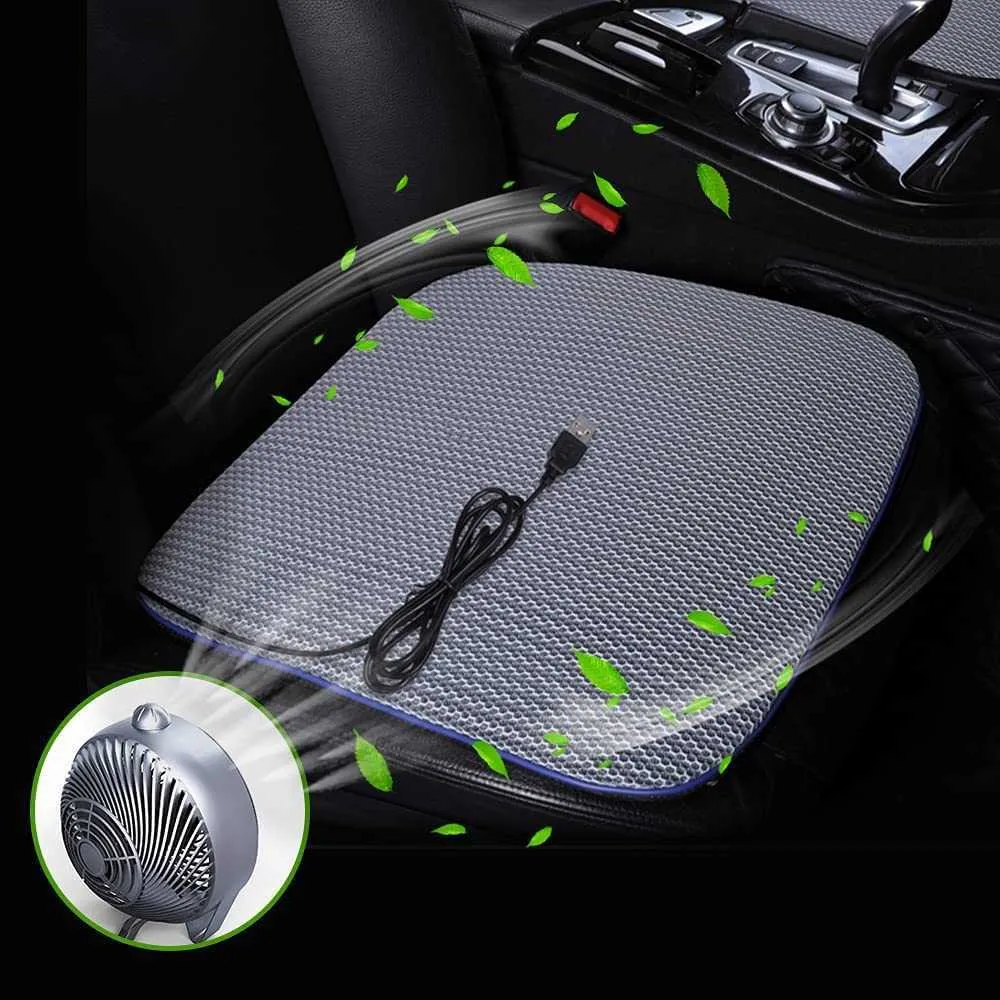 2022 Cooling Seat Cover Air Ventilated Fan Cushion Pad With USB Cooling
