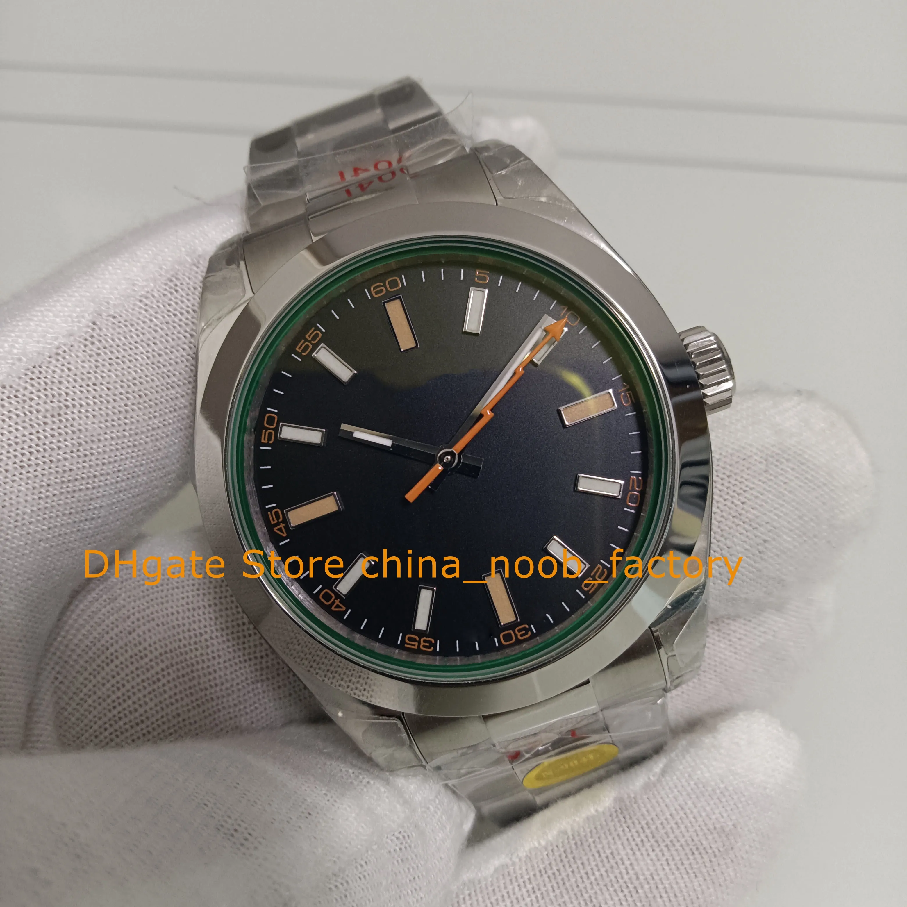 2 kolor 40 mm Automatyczne zegarki męskie 904L stalowy szafir szklany czarny zielony zielony kryształowy sukienka Zamknięcie stalowa bransoletka v12 mechaniczna cal.2836 Zegarek ruchowy