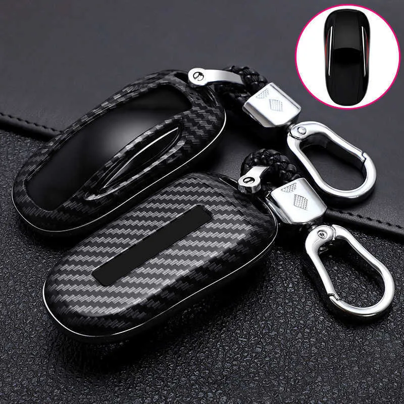 Carbon Fiber Full Cover ABS Kia Forte Key Fob Case For Tesla Model 3