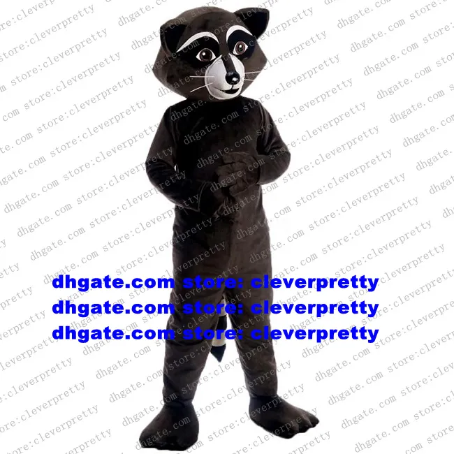 Dark Brown Raccoon Racoon Procyon Lotor Mascot Costume Adult Cartoon Character Outfit Suit Thanks Will Vivid High-class zx658