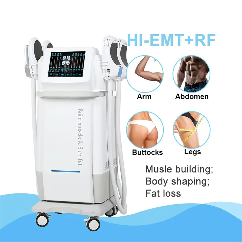 EMSlim Body Slimming Machine HIEMT RF Electromagnetic Muscle Stimulation Fat Loss EMS Body Shape Spa Use Equipment Radio Frequency 4 Handles Sculpting Device