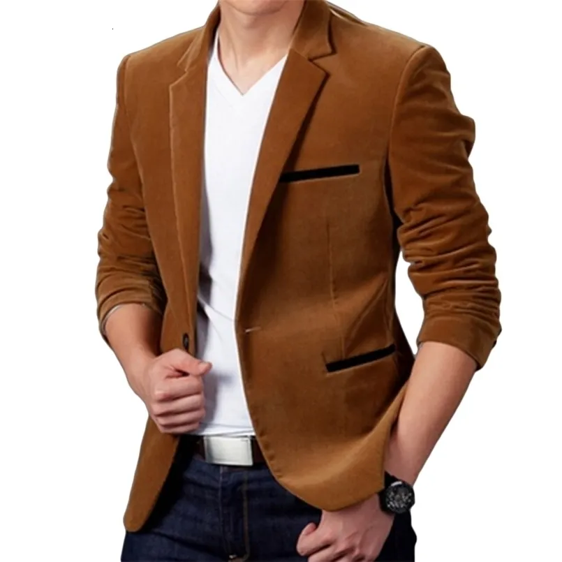 Herrdräkter Blazers Luxury Blazer Autumn Fashion Märke Högkvalitativ klassisk Businer Coat Slim Fit Suit Terno Masculino 221111
