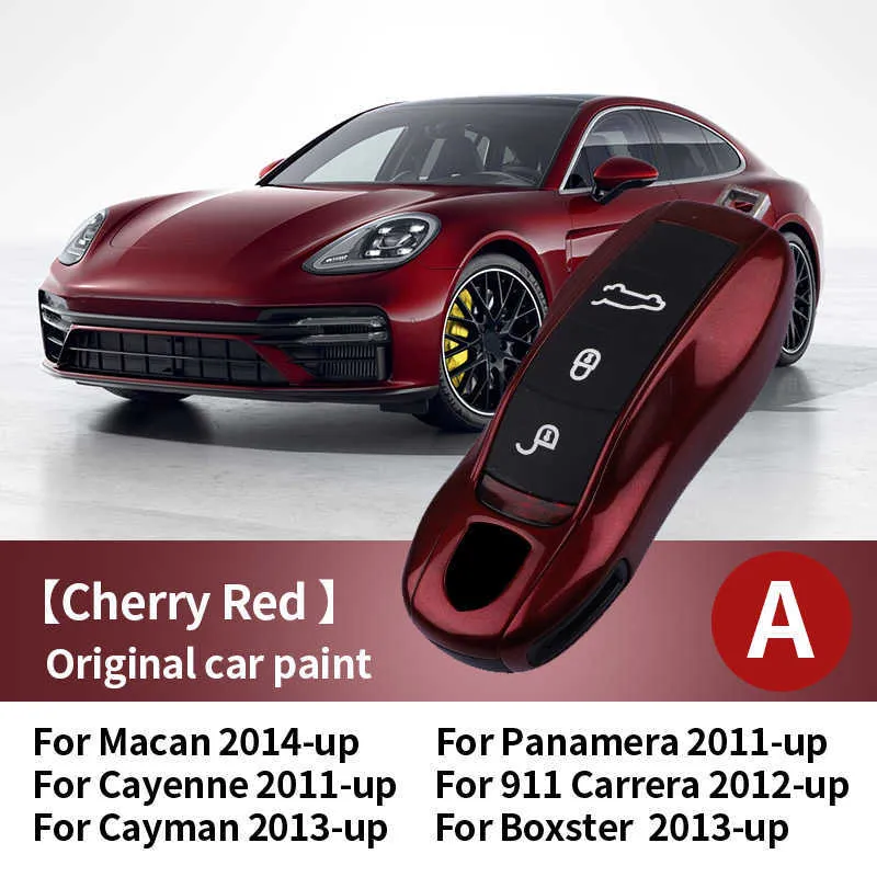 Bianco Lucido Portachiavi Cover Per Porsche Boxster Cayman 987 911 2 3 Case Op - Foto 3