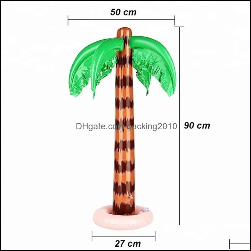 Party-Dekoration, aufblasbare Jumbo-Kokosnussbäume, verdicken PVC, große Inflation, lebensechter Kaktus, passend für Strand, hawaiianische Party-Dekoration in S Dh73G