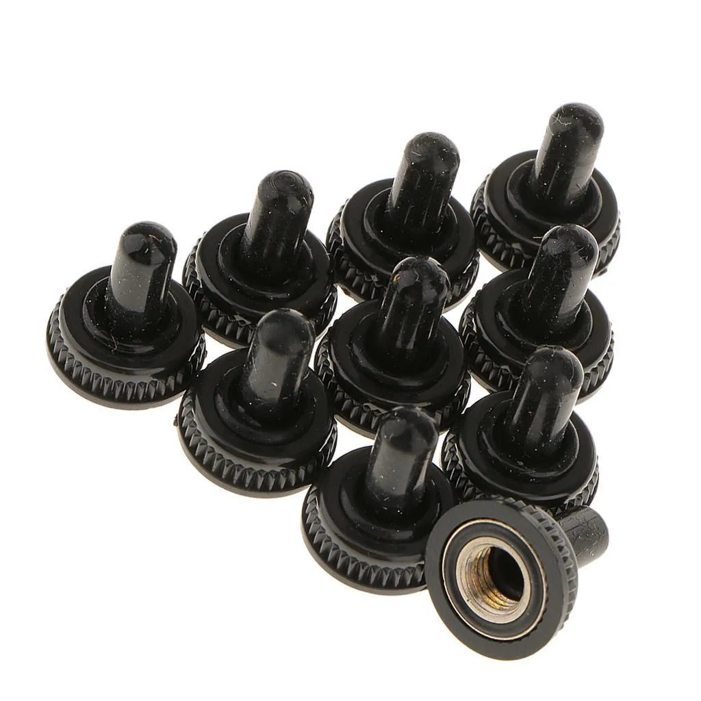 10 x Toggle Switch Waterproof Rubber Cover Water proof Black