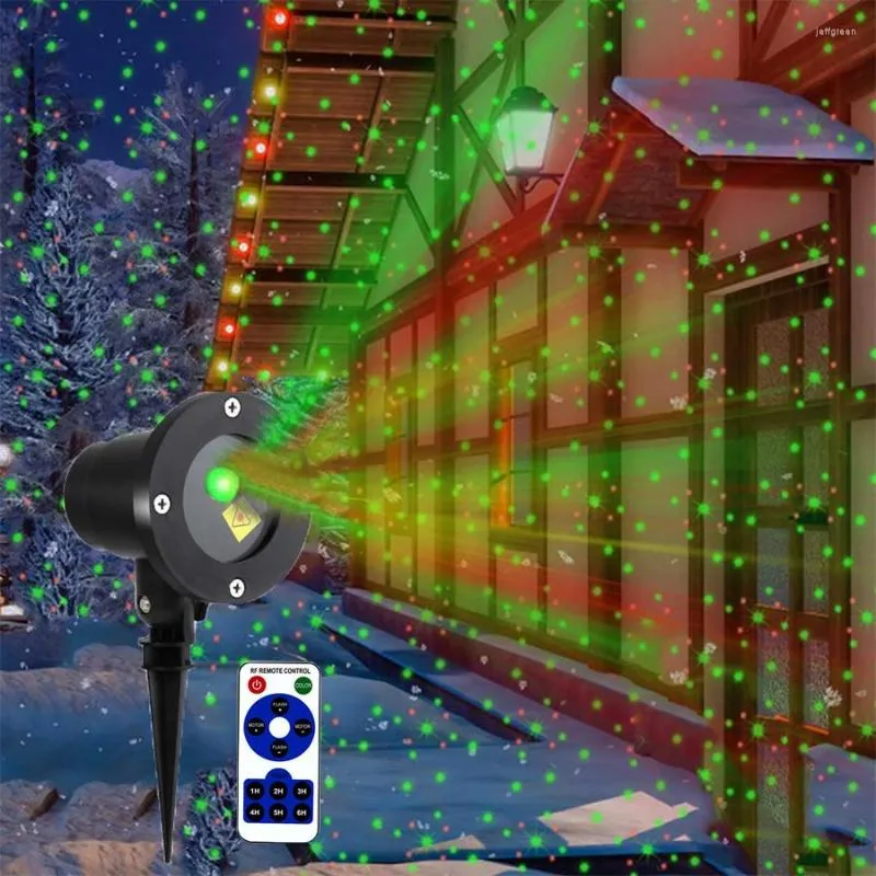 Lumière Laser de projecteur de noël rouge vert avec projecteurs de paysage étanches extérieurs à distance pour le décor de vacances