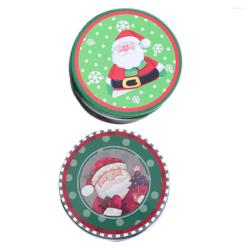 Geschenkwikkeling 2 stks Tinplate Boxes Creative Biscuit Box Christmas Jars For Party School Home