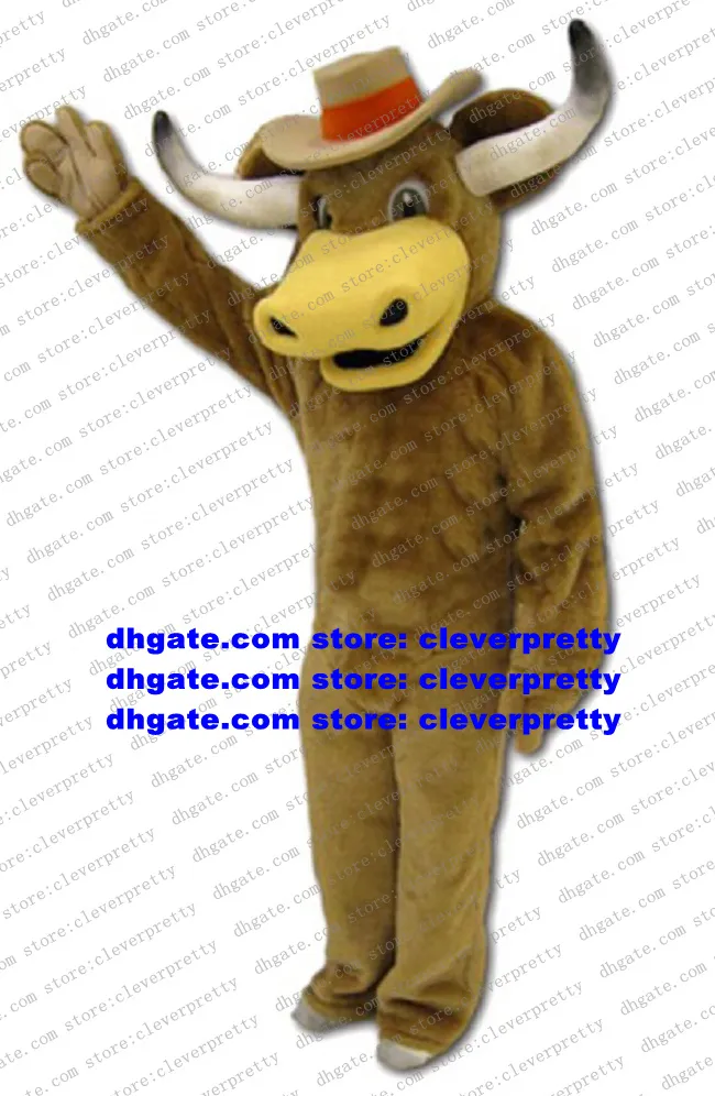 Gentlemanlike Mascot Costume Water Buffalo Bison Wild Ox Kerbau Bull Cattle Calf Long Fat White Curve Hats No.8739