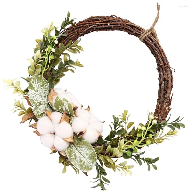 Decorative Flowers 1 Pc Wedding Rustic Wreath Flower Garland Celebration Front Door Eucalyptus Leaf