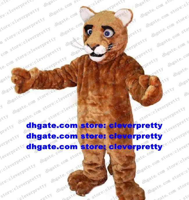 Marrom pantera de leopardo de peles marrom mascote mascote cougar Cheetah Panthera Pardus Personagem Abertura do Dinner Anual ZX729