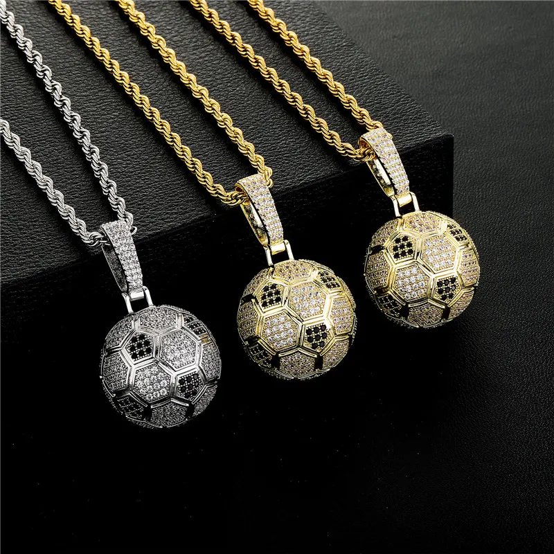 Hip Hop World Football Pendant Sporty Sporty Micro Set La collana