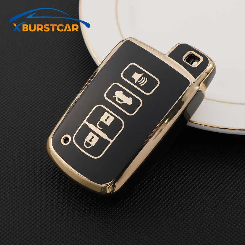 Car Key 4 Buttons Care Key Case لتويوتا كامري كورولا RAV4 Highlander Avalon 2015 - 2017 Smart Cover Cover Shell حامل T221110