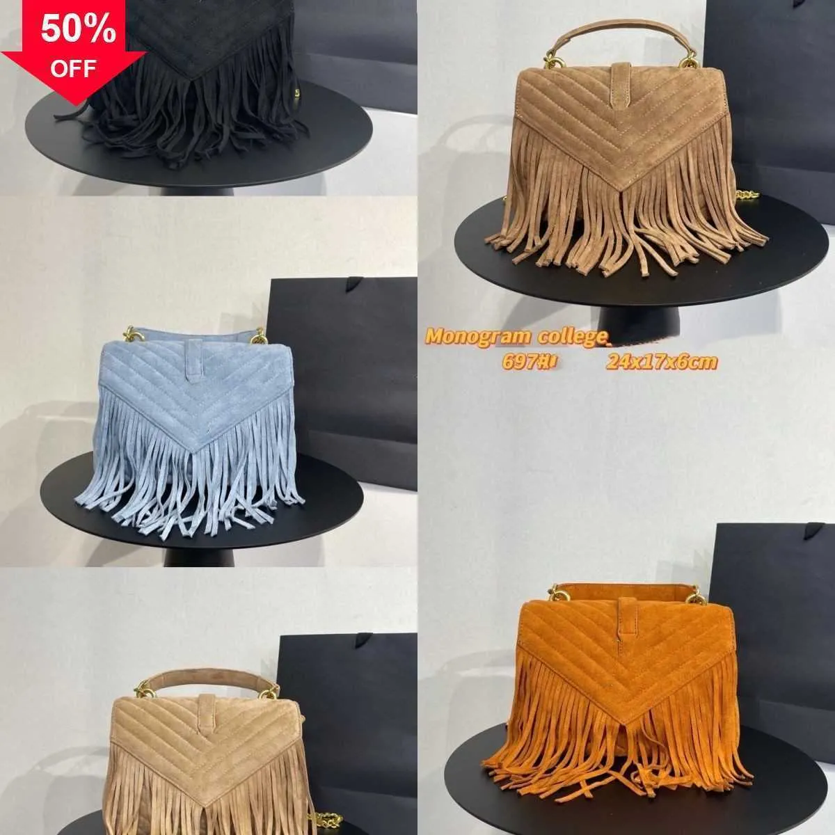 Women's luxury designer Single Shoulder Bag Tote Tassel Messenger Vintage Single shoulder style large volume bag factory direct sales