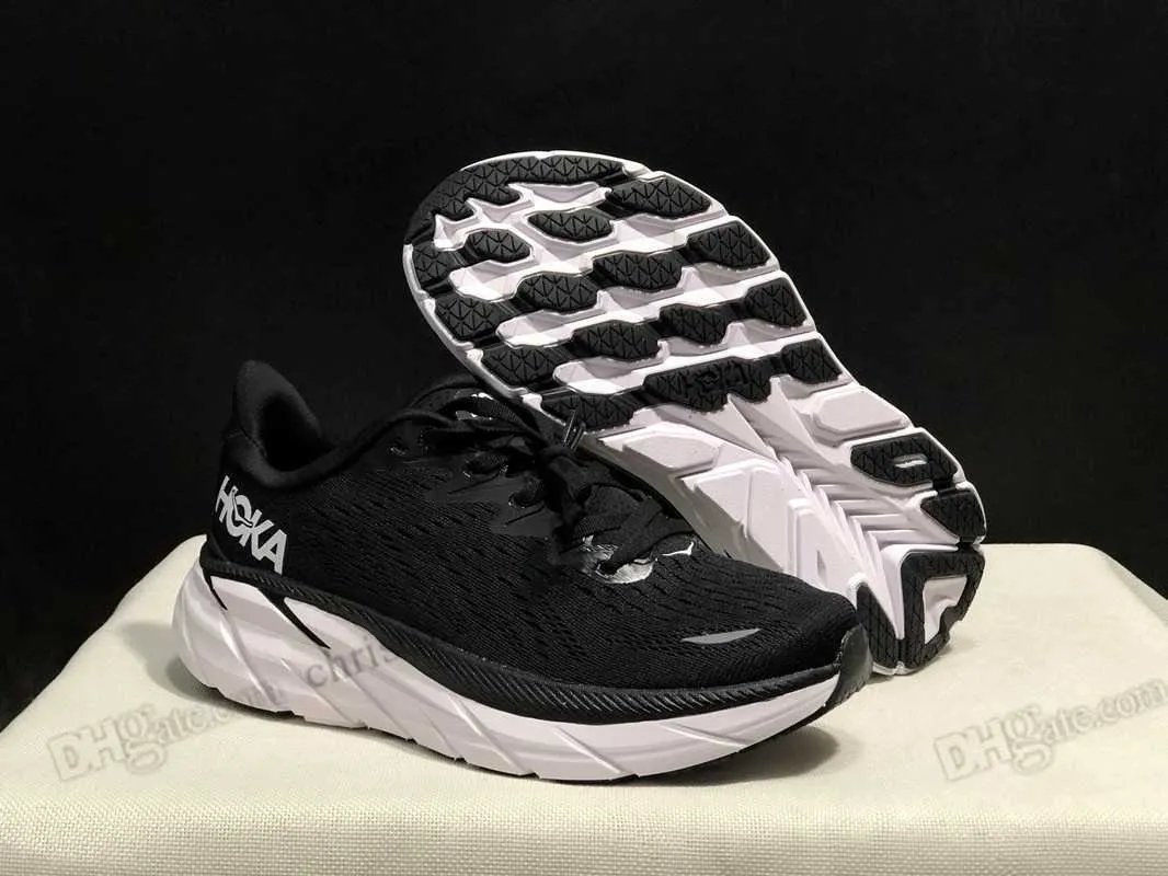 Top Running Shoe Local Training Sneakers Интернет -магазин Принятый образ жизни Shock Absorption 2022 Hoka One Clifton 8 Women Men D5XE 001