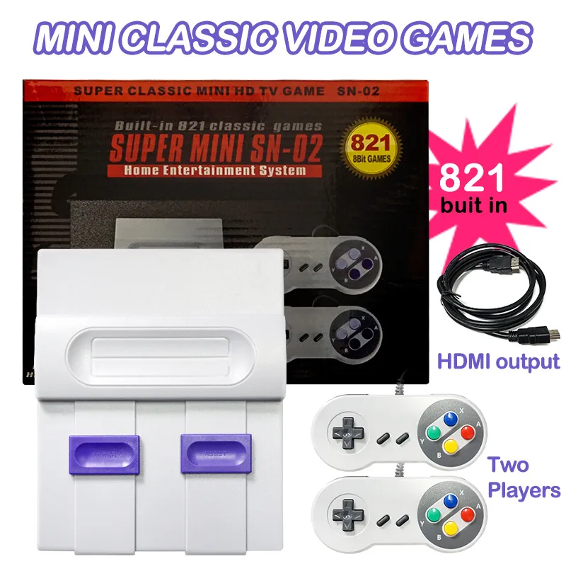 HDTV 1080P Out TV 821 Game Console Video Handheld Games for SFC NES games consoles Children Family Gaming Machineree by DHL