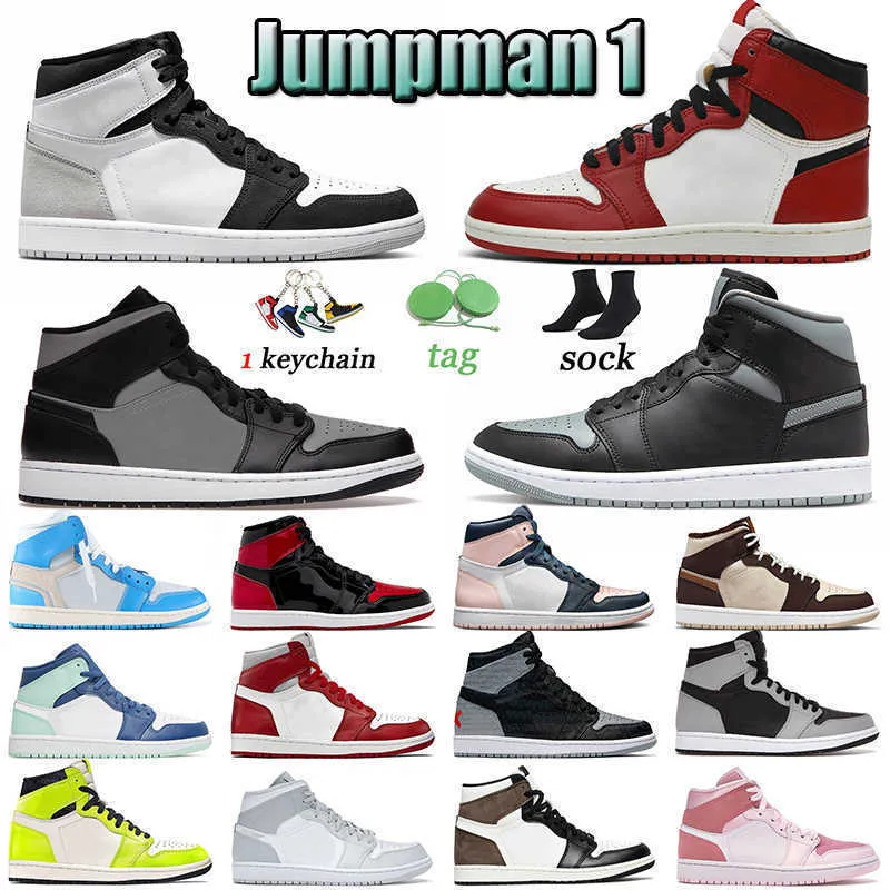 AAA QUALITY 1 Jumpman Scarpe Sports Designer Basketballs Sneaker Rebellionaire Chicago reinventato da uomini 1S Blue Mint Brevet Cu0t