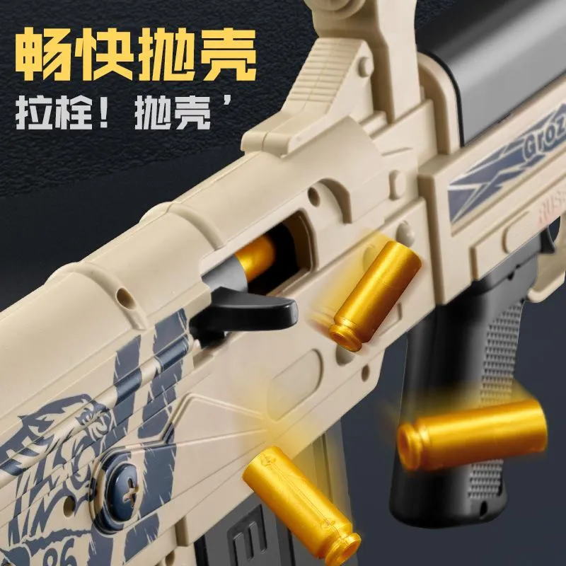 GROZA Manual Soft Bullet Shell Ejection Blaster Launcher Shooting Model Rifle Sniper For Boys Birthday Gifts Adults CS