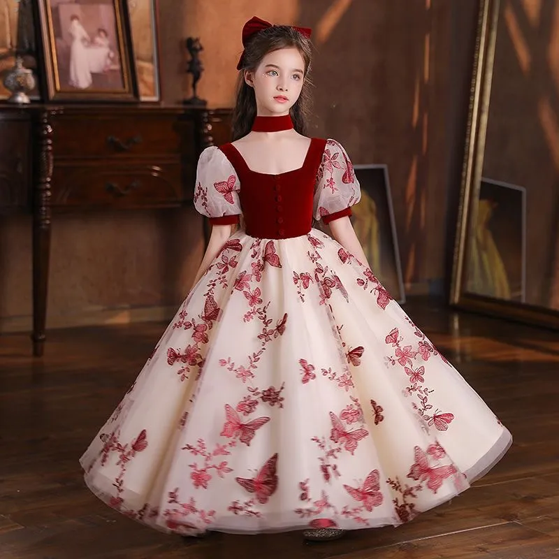 burgundy flower girl dress Stunning Burgundy Flower Girl Dress