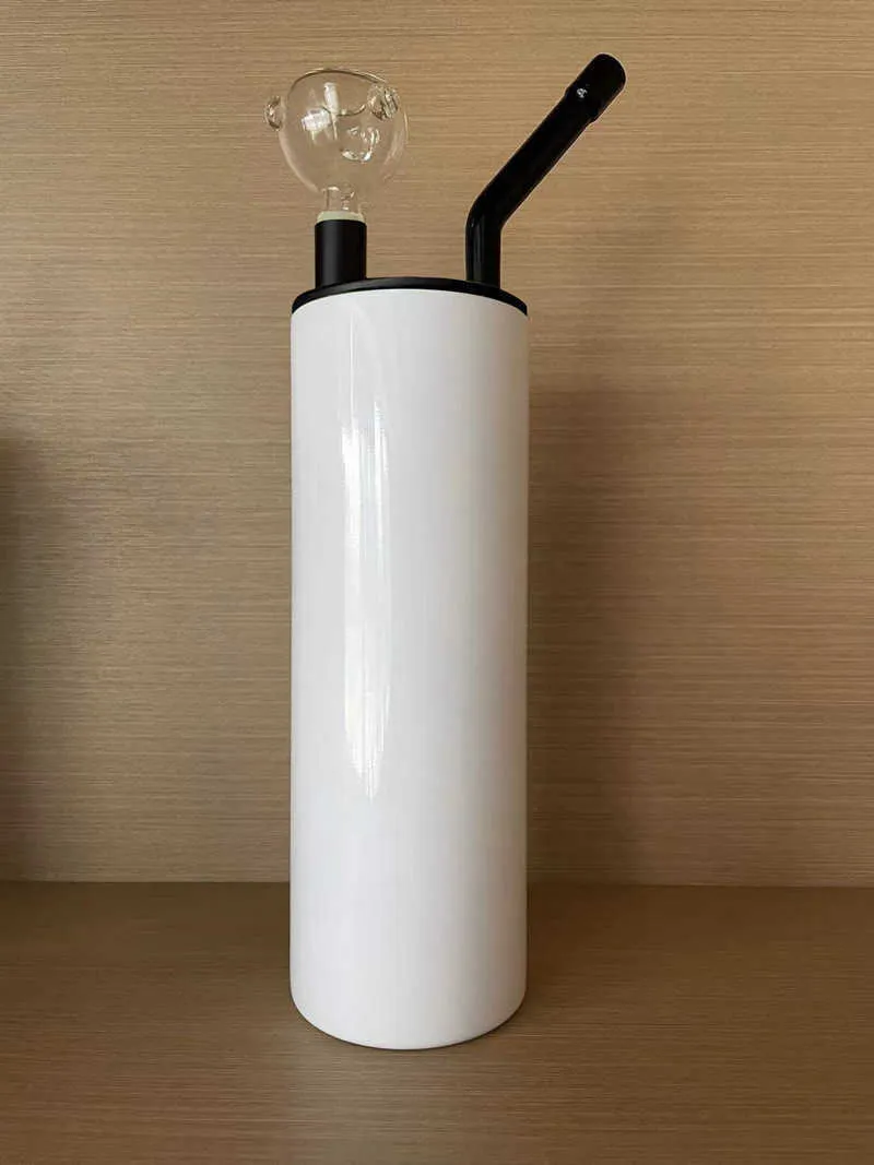 15oz 20oz Sub Hookah Tumblers Blank White Sublimation Skinny Tumbler