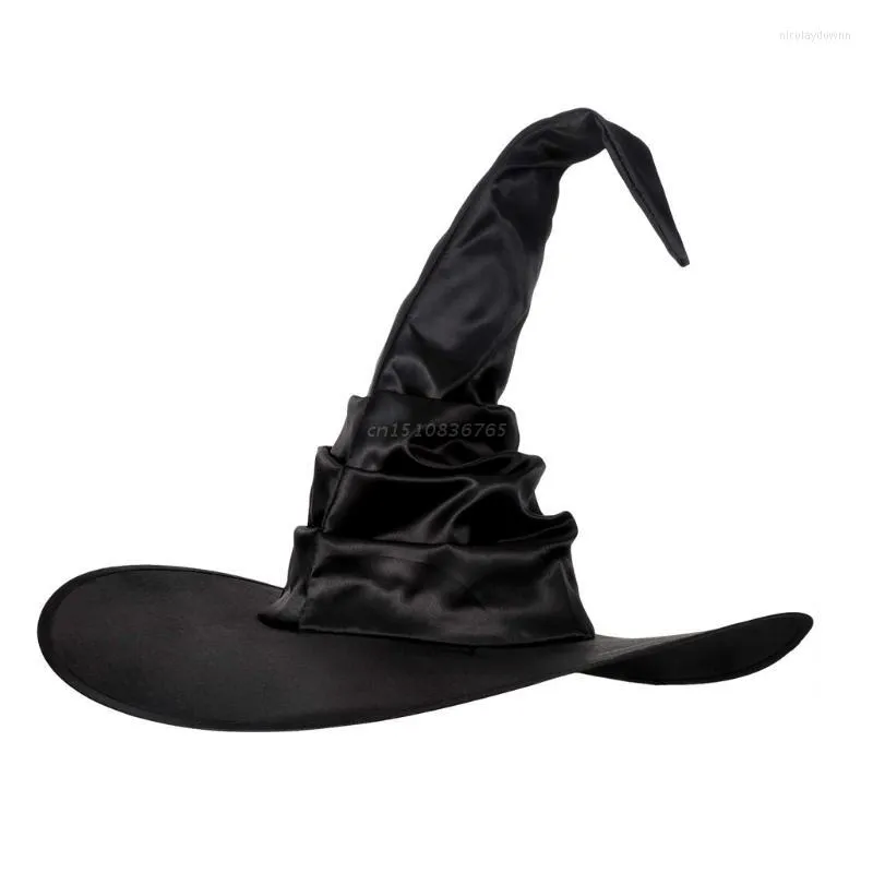 Articoli per feste Cappelli da mago strega nera Copricapo di moda Puntelli di Halloween Accessori per costumi cosplay per bambini Adulti