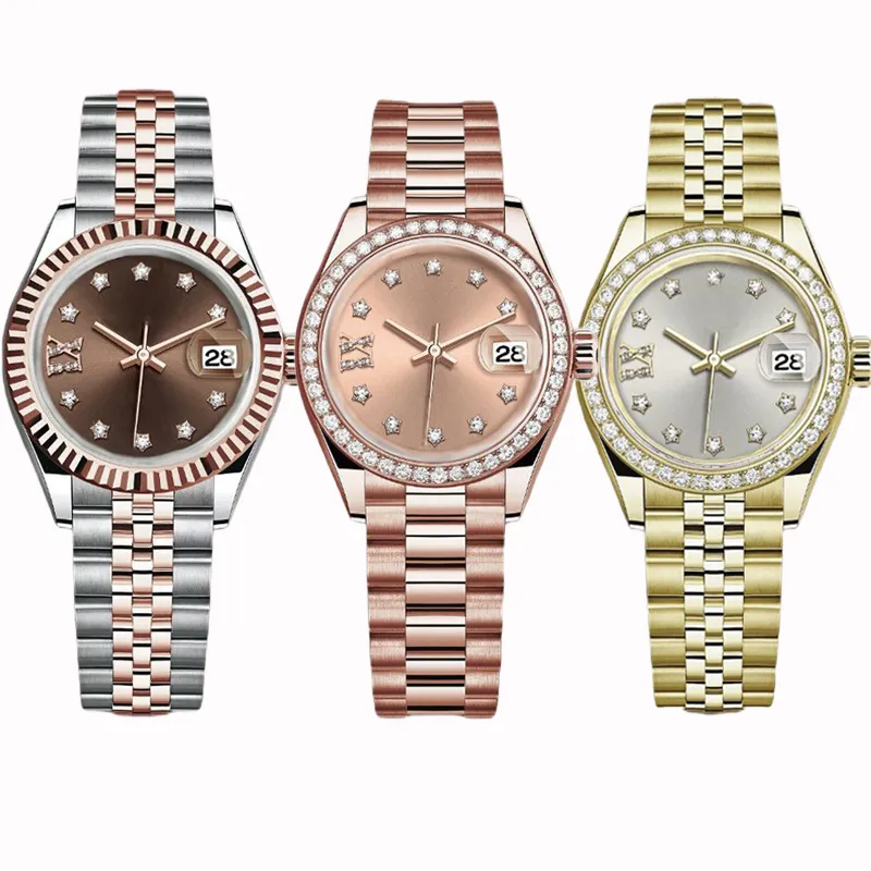 الساعات الماس Womens Waths Designer Watches Automatic Movement Movement Most Size 36mm 31mm 28mm الياقوت الزجاجي مونترس مونترس صب سيدات سيدات AAA