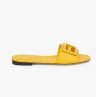 Summer Sandals Slides Designer Shoes Slipper Heel F-Baguette Baguette Sandal Leather Luxury 35-41 Box