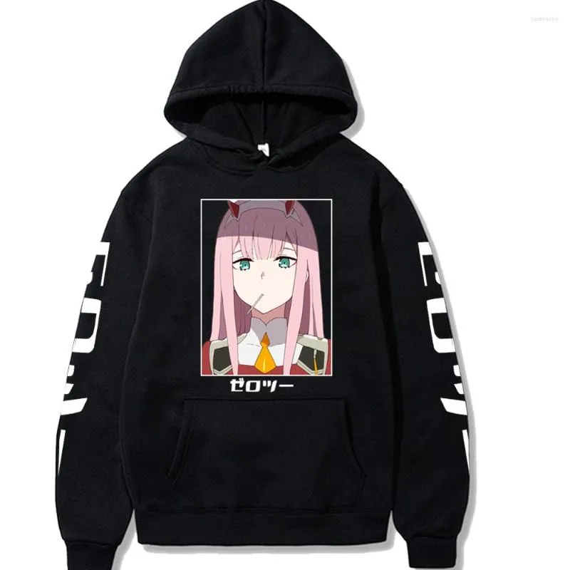 Sweats à capuche pour hommes Zero Two Darling In The Franxx Sweat à capuche unisexe Sweat Femmes Hommes Pull Sudadera Beautiful Girl Print Anime Sweat à capuche