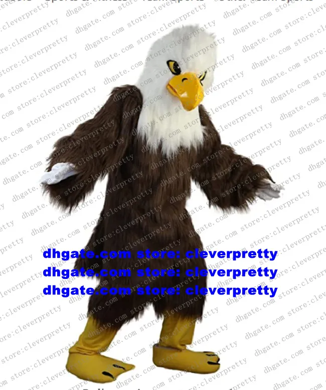 Tête blanche brun aigle faucon mascotte Costume faucon vautour adulte personnage de dessin animé planification de la mode cadeaux de vacances zz7560