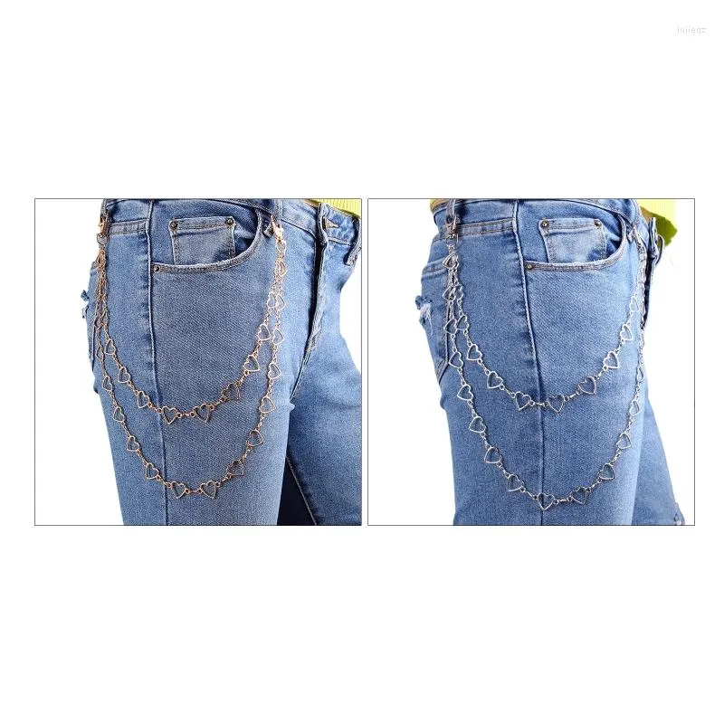 Belts Unisex Punk Style Chains For Pants Heavy Duty Hip Hop Trousers Jeans Chain With Lobster Clasps Wallet Keys 101A