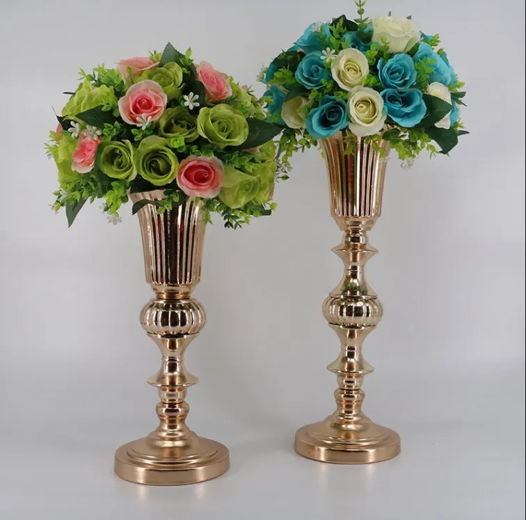 40/50cm çiçek topu tutucu parti dekorasyon metal vazo standı düğün dekor yol kurşun çiçek aranjmanı kapalı süslemeler
