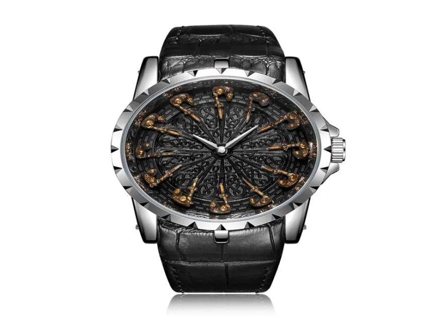 Onola Brand einzigartiger Quarz Uhr Mann Luxus Rosegold Leder Cooles Geschenk für Mann Watch Fashion Casual wasserdichte Relogio Maskulino2879770