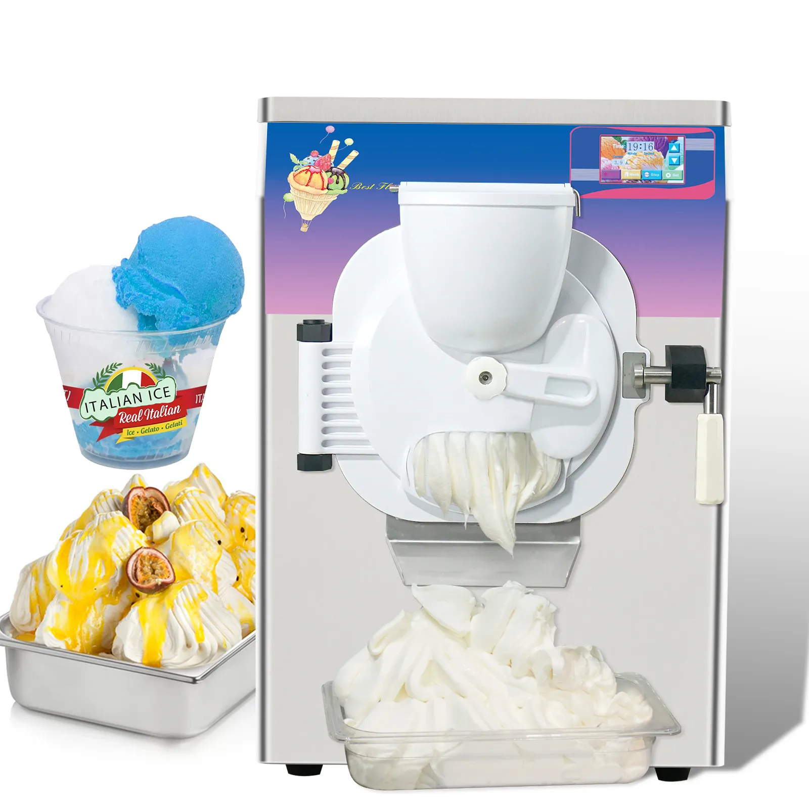 USA Warehouse Bezpłatna wysyłka ETL CE KOLICE Commercial Countertop Gelato Hard Scoop Ice Cream Machine