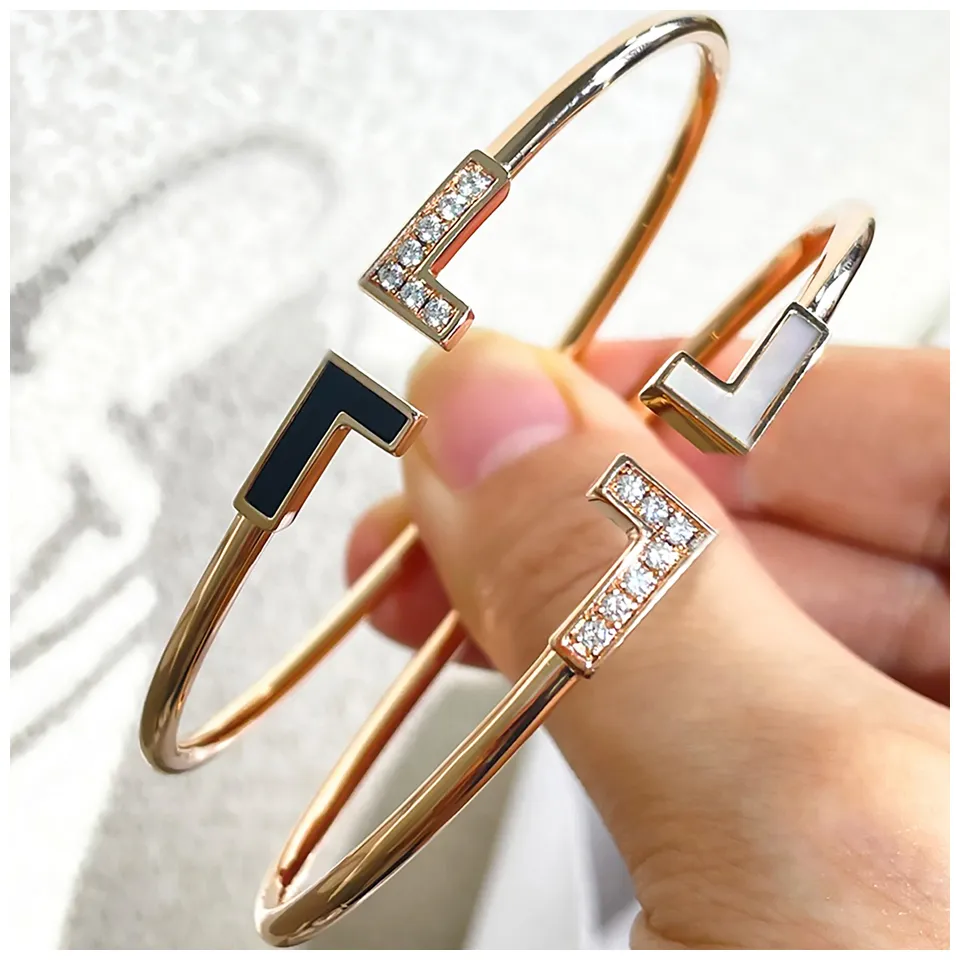 Bracelet Top Designer T Portée pour les couples Bracelet de bracelet Diamond Bracelet Cher Goldenes Braclet Hotwife Bracle