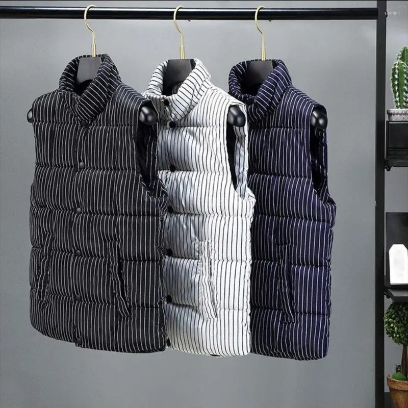 Men's Vests Skin-Touch Trendy Korean Style Pockets Waistcoat Autumn Winter Men Thickened Streetwear