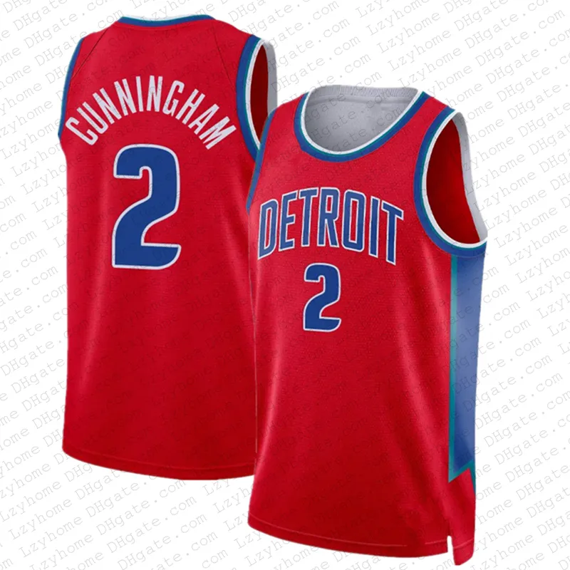 2 Cade Cunningham 23 Jaden Ivey Basketball Jerseys Isiah Thomas