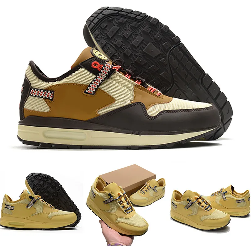 2022 Authentic Designer 1 Cactus Jack Shoes TS Baroque Brown Wheat Red