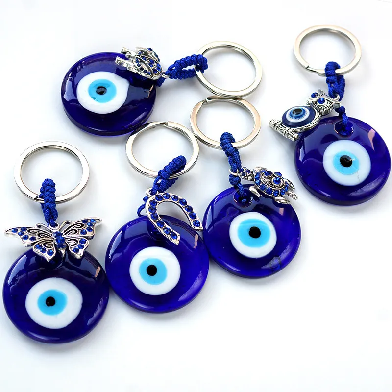 Grécia Turca azul malvado Pingente Pingente Diamond Diamond Devil's Eye Jewelry Bags Keychains Acessórios Presente Presente