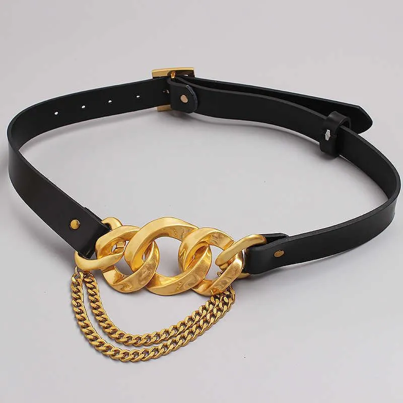 Velvet Belt Zara Gold Buckle Belt 80s Extra Wide Gold Chain  display picture 1