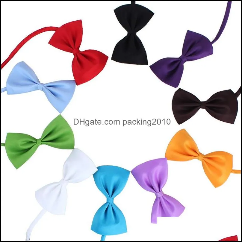 Dog Apparel Pet Tie Dog Collar Bow Flower Accessories Decoration Supplies Pure Color Bowknot Necktie Dhs 582 R2 Drop Delivery Home Ga Dhbaz