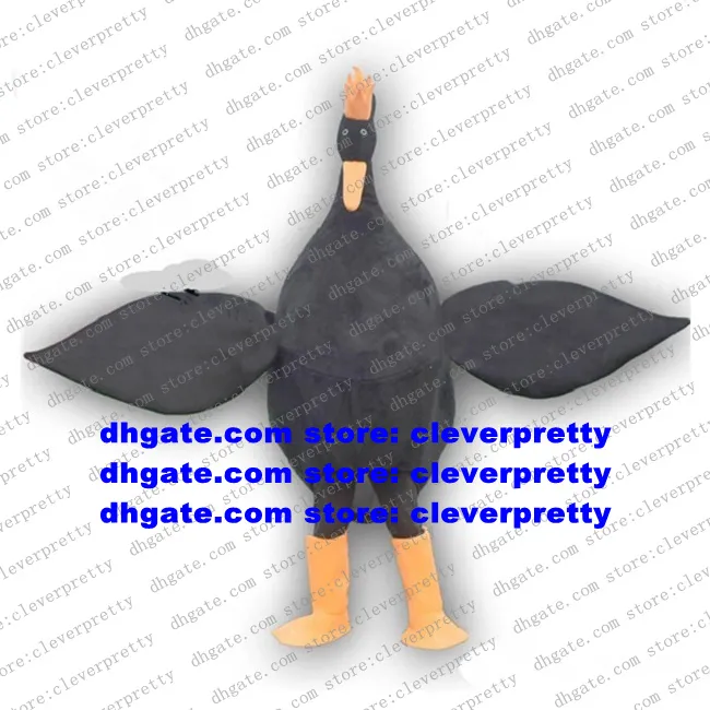 Black Swan Cygnus Goose Geese Mascot Costume Adult Cartoon Character Outfit Compely Celebration Competation Products ZX2740