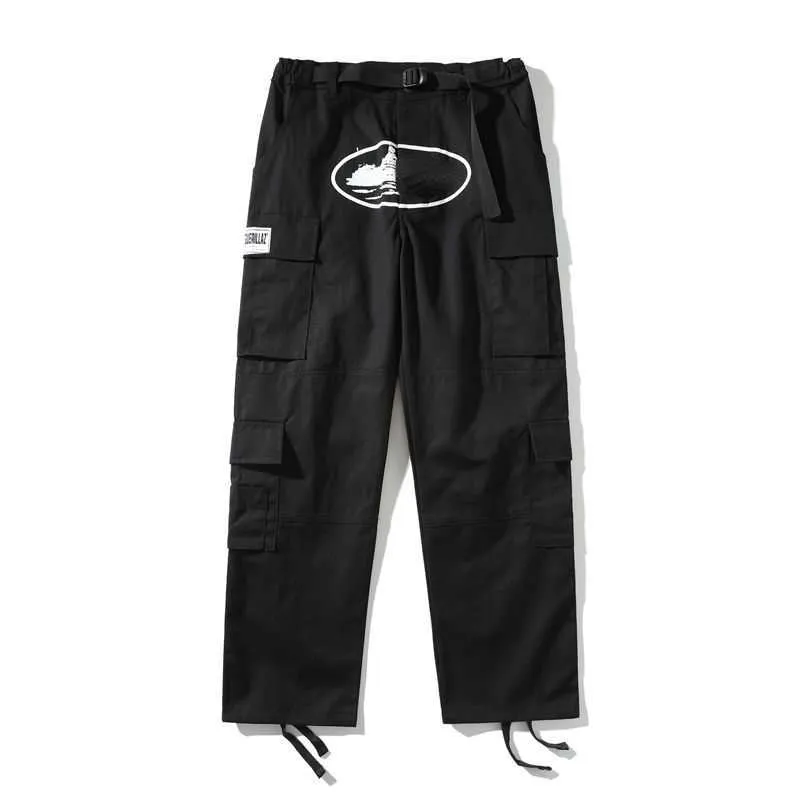 Corte pantaloni firmati pantaloni da uomo Hip Hop americano Pantaloni da lavoro retrò Pantaloni cargo da uomo Moda Pantaloni sportivi larghi