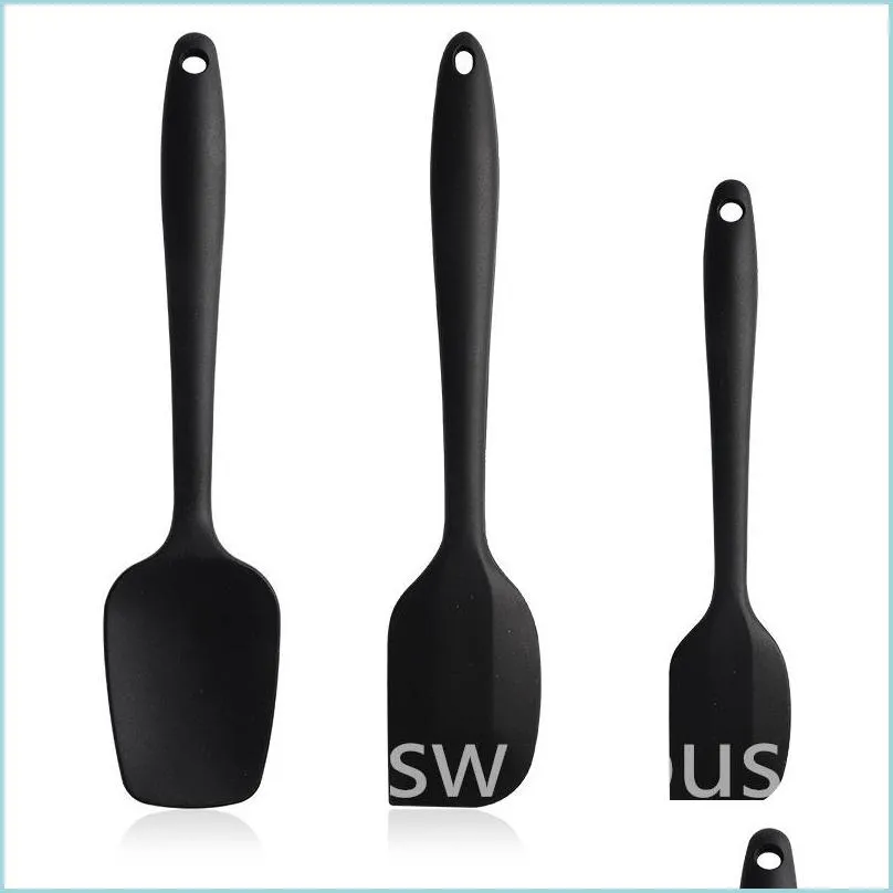 Utensili da cucina 3 pezzi Sile Spata Set Utensili da cucina antiaderenti resistenti Raschietti Spatas Utensili per cucinare Cottura e miscelazione Drop Dhskt