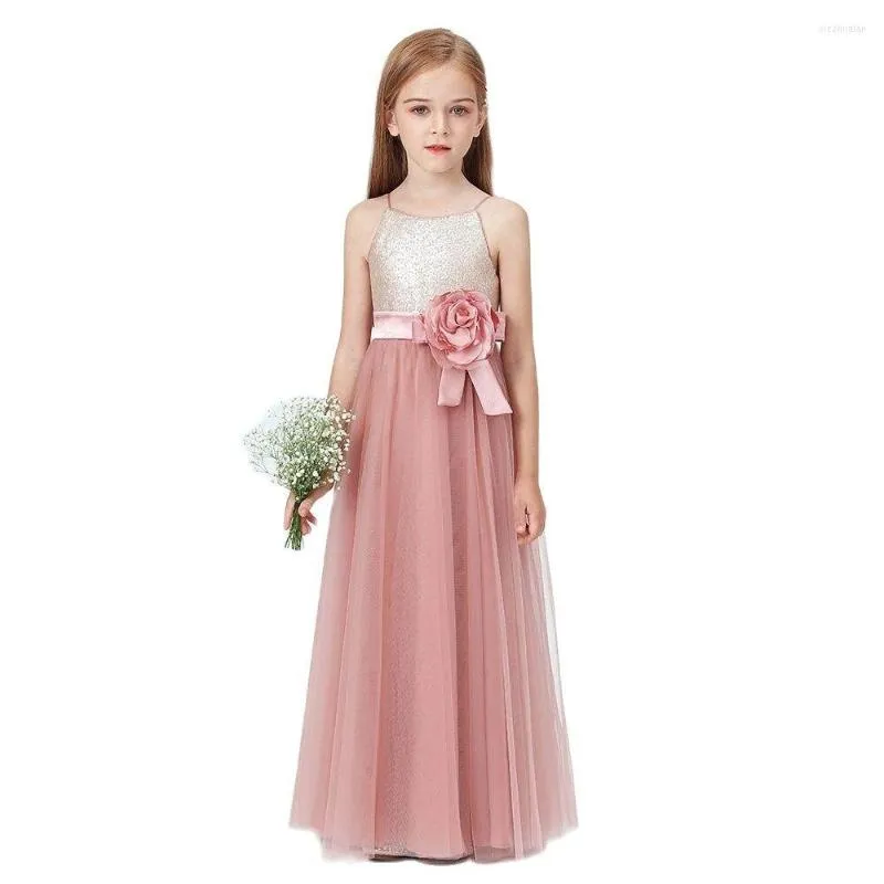 Sukienki dla dziewczynek Tiul Flower Sukienka na przyjęcie na urodziny ślubną suknię piłkarską Pierwsza Holy Komunia Prom Junior druhna