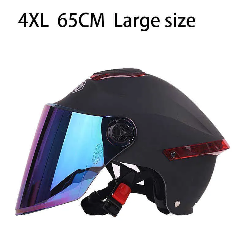 Bisiklet kaskları Yarım Yüz Binicilik Hafif Güvenlik Şapkası Kadınlar 3xl Büyük Boyut Kask 4xl Şerit Kısa Yaz 65cm Hafif Motosiklet Kask T221107