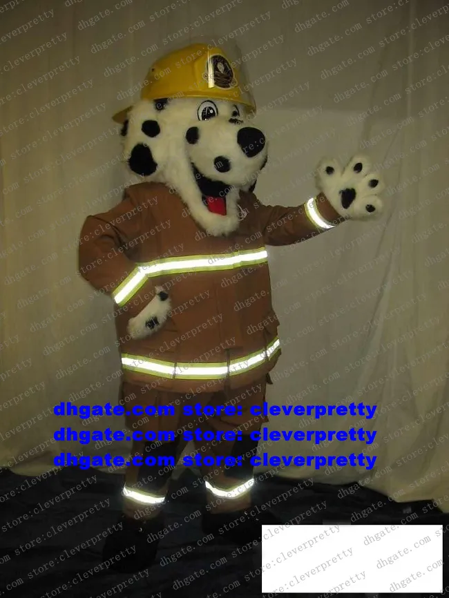 Costume de mascotte de chien de pompier, chien de pompier, personnage de dessin animé pour adulte, tenue de centre commercial, spectacle théâtral, zx1533