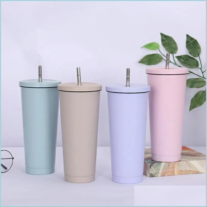 Tumblers 25oz 스테인레스 스틸 텀블러 진공 간산 된 머그 맥주 커피가 STS 및 뚜껑이있는 여행 열 컵 드롭 배달 홈 정원 DHR6M